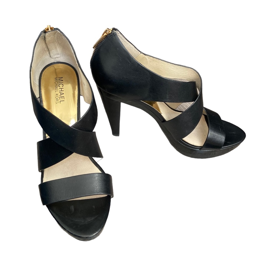Michael Kors Black Strappy High Heel Sandals